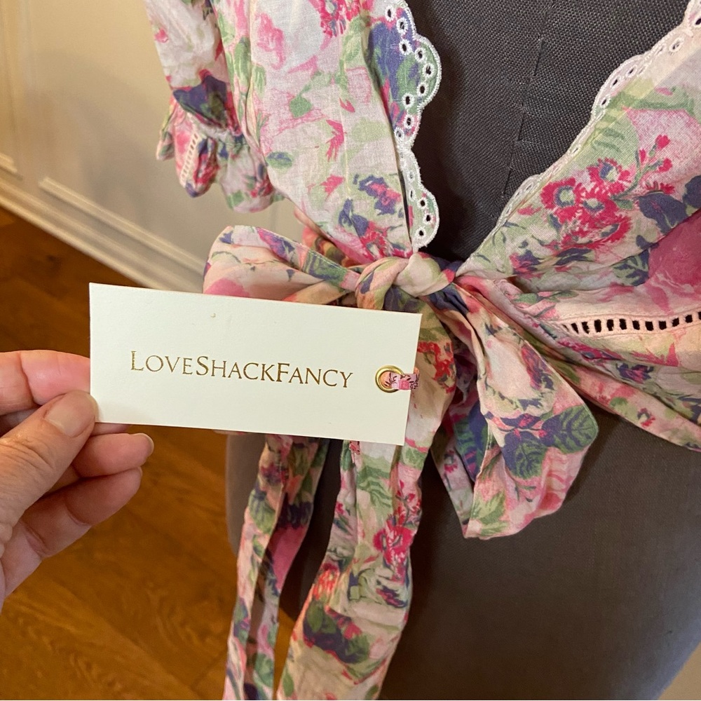 LoveShackFancy KARSTEN top, balloon sleeves, size XL, NWT - Picture 8 of 9